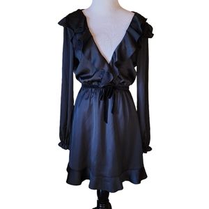 For Love and Lemons Black Ruffle Mini Dress Size Small